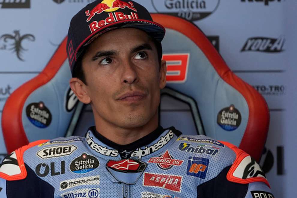 Marc Marquez nel box Gresini