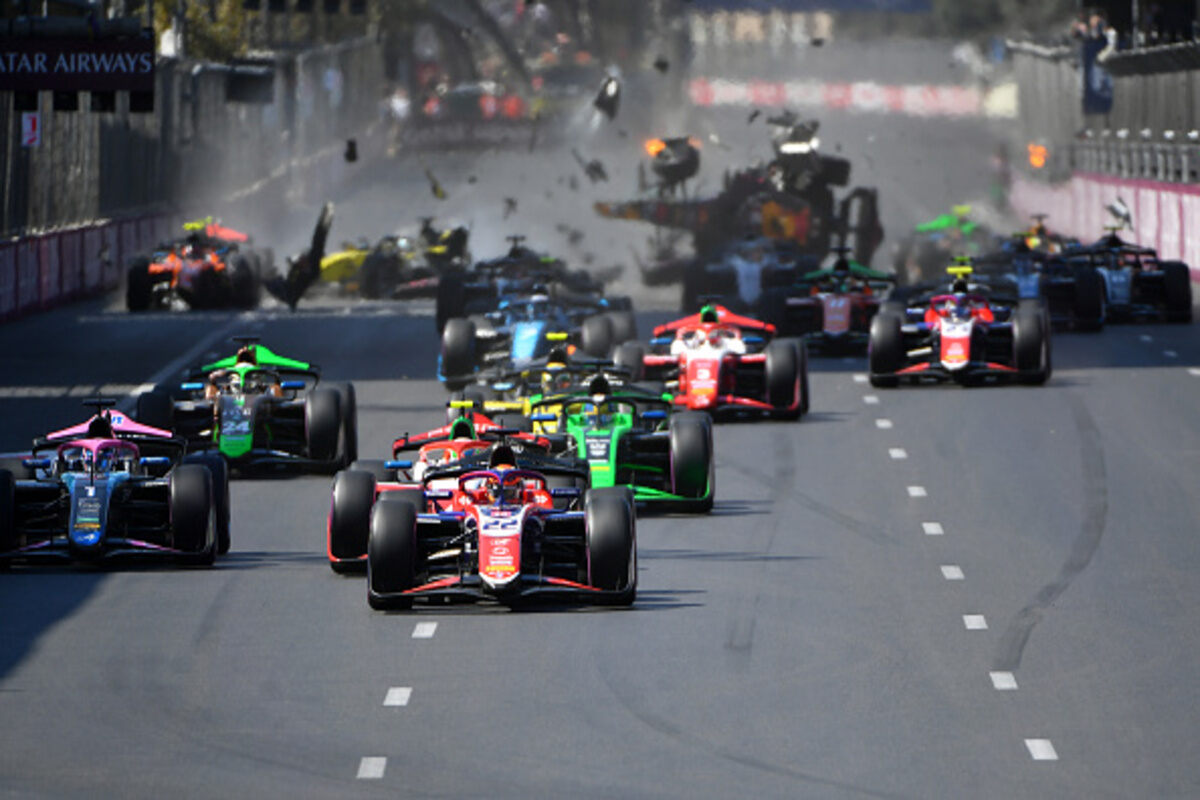 Incidente alla partenza della Feature Baku in F2