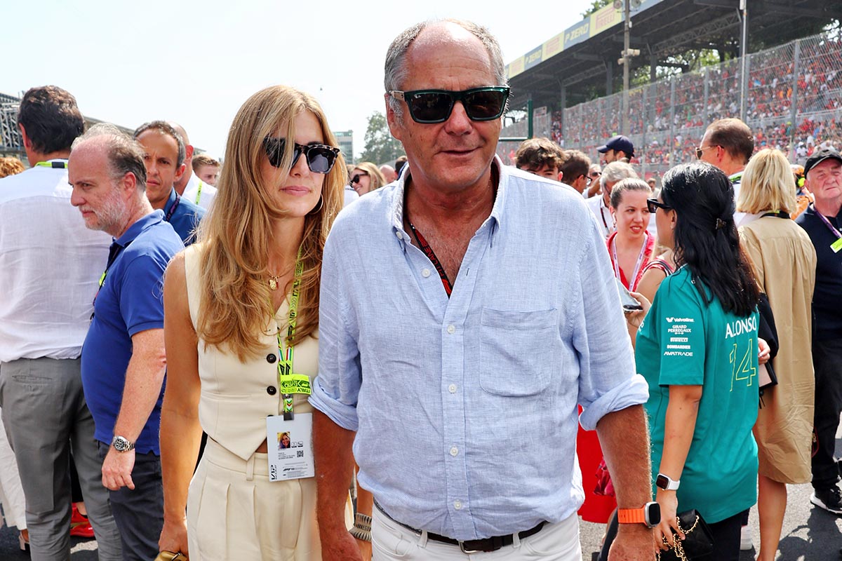 Gerhard Berger sulla griglia di partenza del GP Italia 2024 a Monza