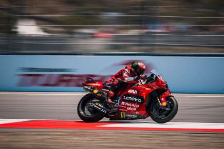 Pecco Bagnaia in pista a Mandalika