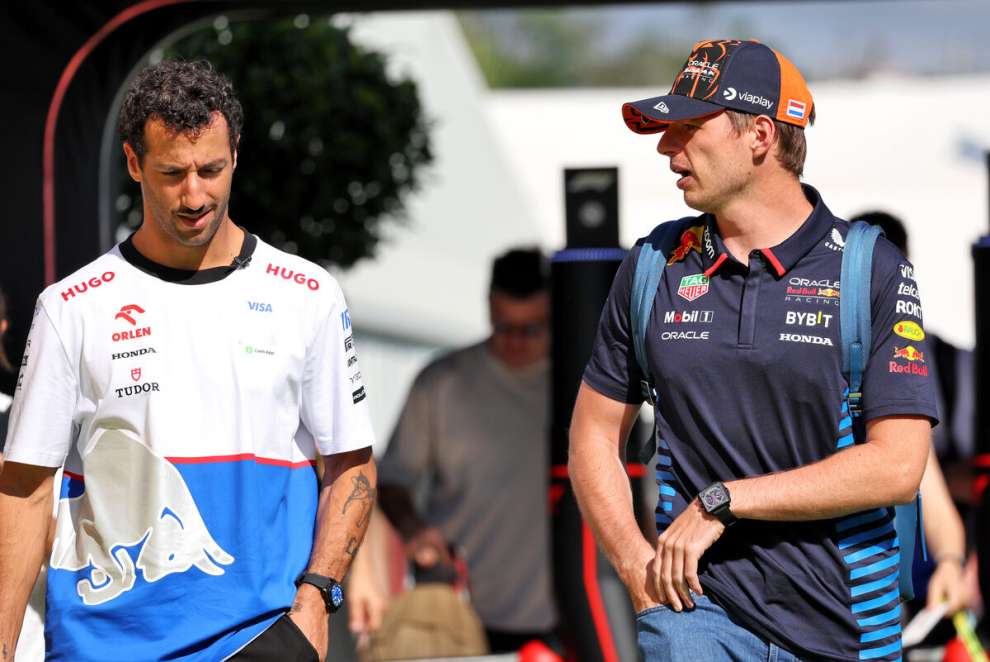 Daniel Ricciardo and Max Verstppen