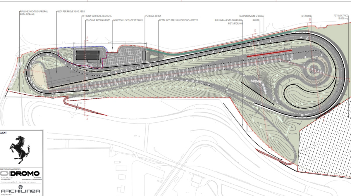Nuova pista Ferrari a Fiorano