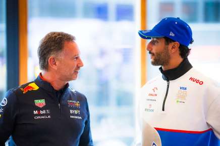 F1 GP Olanda 2024, Zandvoort: Christian Horner (Red Bull) e Daniel Ricciardo (Racing Bulls) - Foto: Getty Images