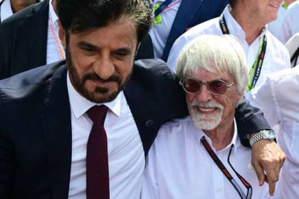 F1 GP Italia 2024, Monza: Bernie Ecclestone e Mohammed Ben Sulayem (Fia) - Foto: Getty Images