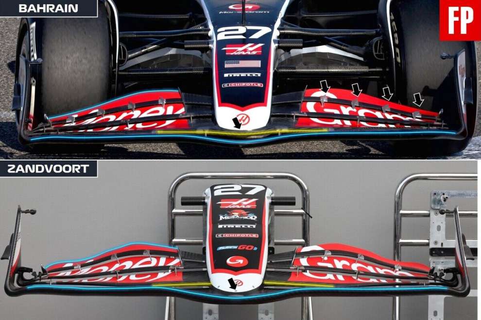 Haas F1 analisi ala anteriore