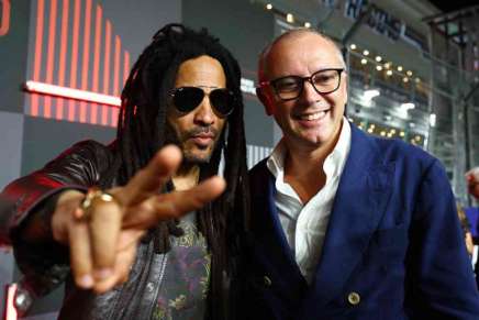 Il cantante Lenny Kravitz con Stefano Domenicali