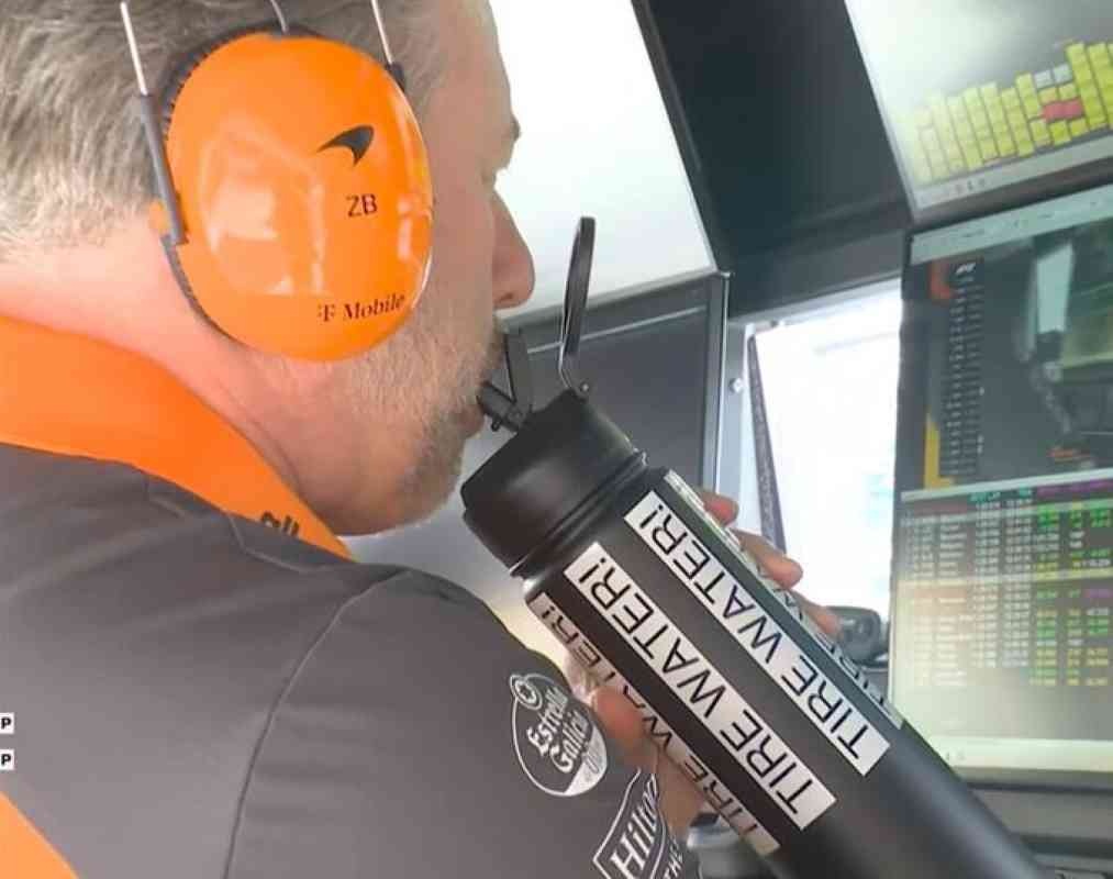 Trucco McLaren, Brown provoca con la borraccia “Acqua per gomme”. Horner replica: “Vuoi una Red Bull?”