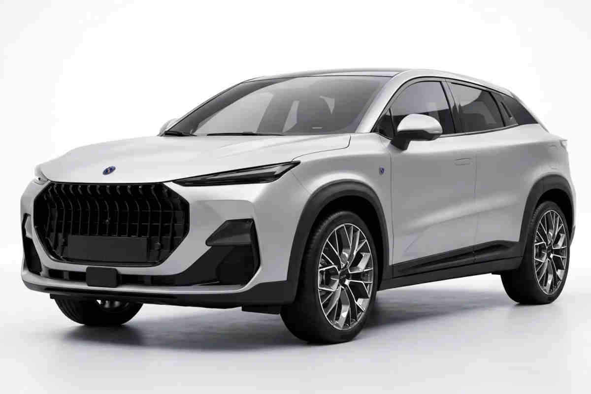 Un'auto sportiva con design aggressivo e tecnologia avanzata, con dettagli in carbonio e Alcantara