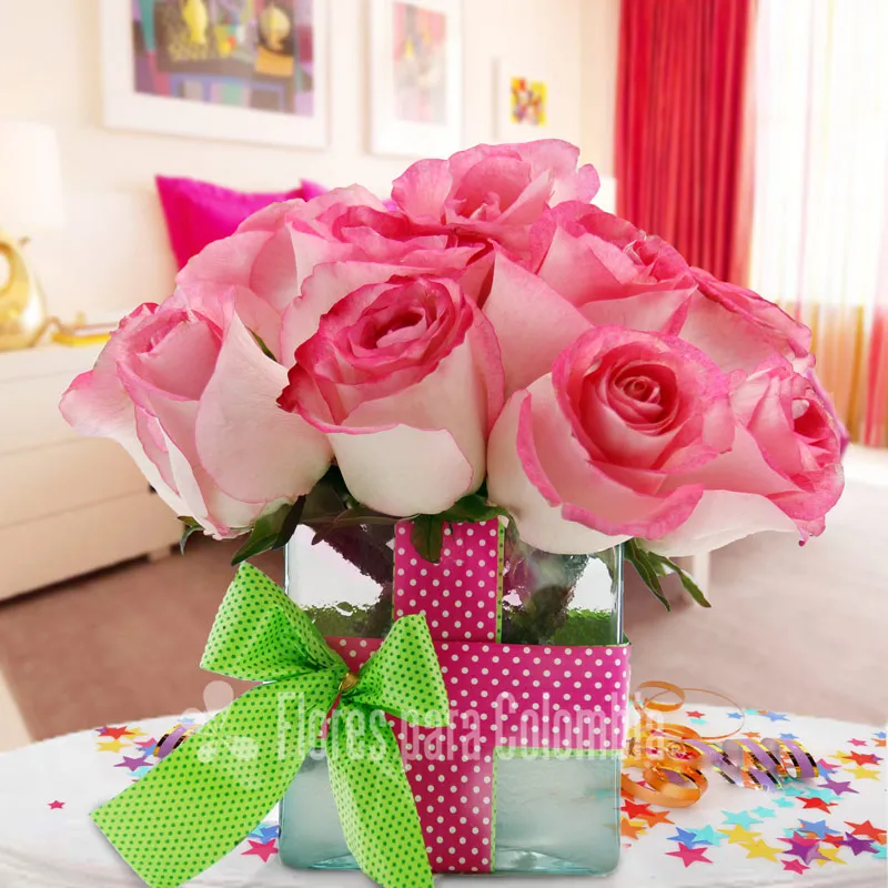 caja de rosas