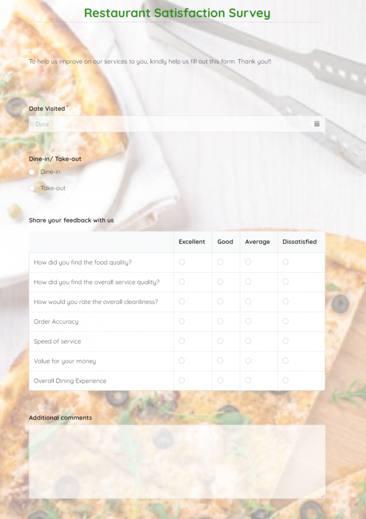 restaurant-satisfaction-survey