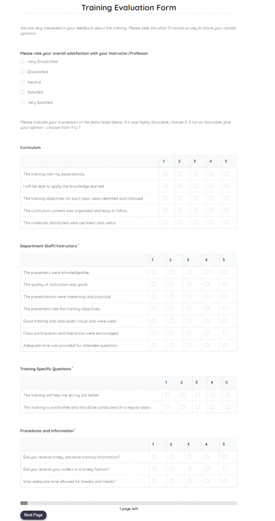 training-evaluation-form