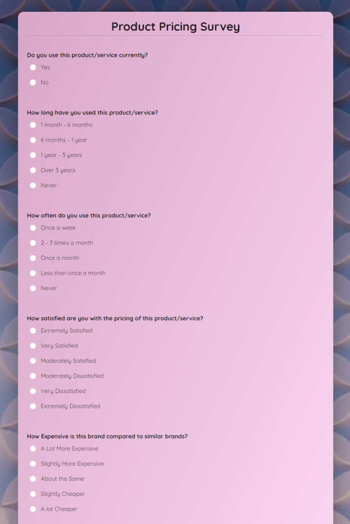 market segmentation questions