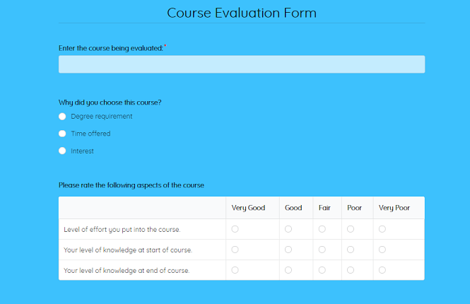 17 Free Online Evaluation Form Templates