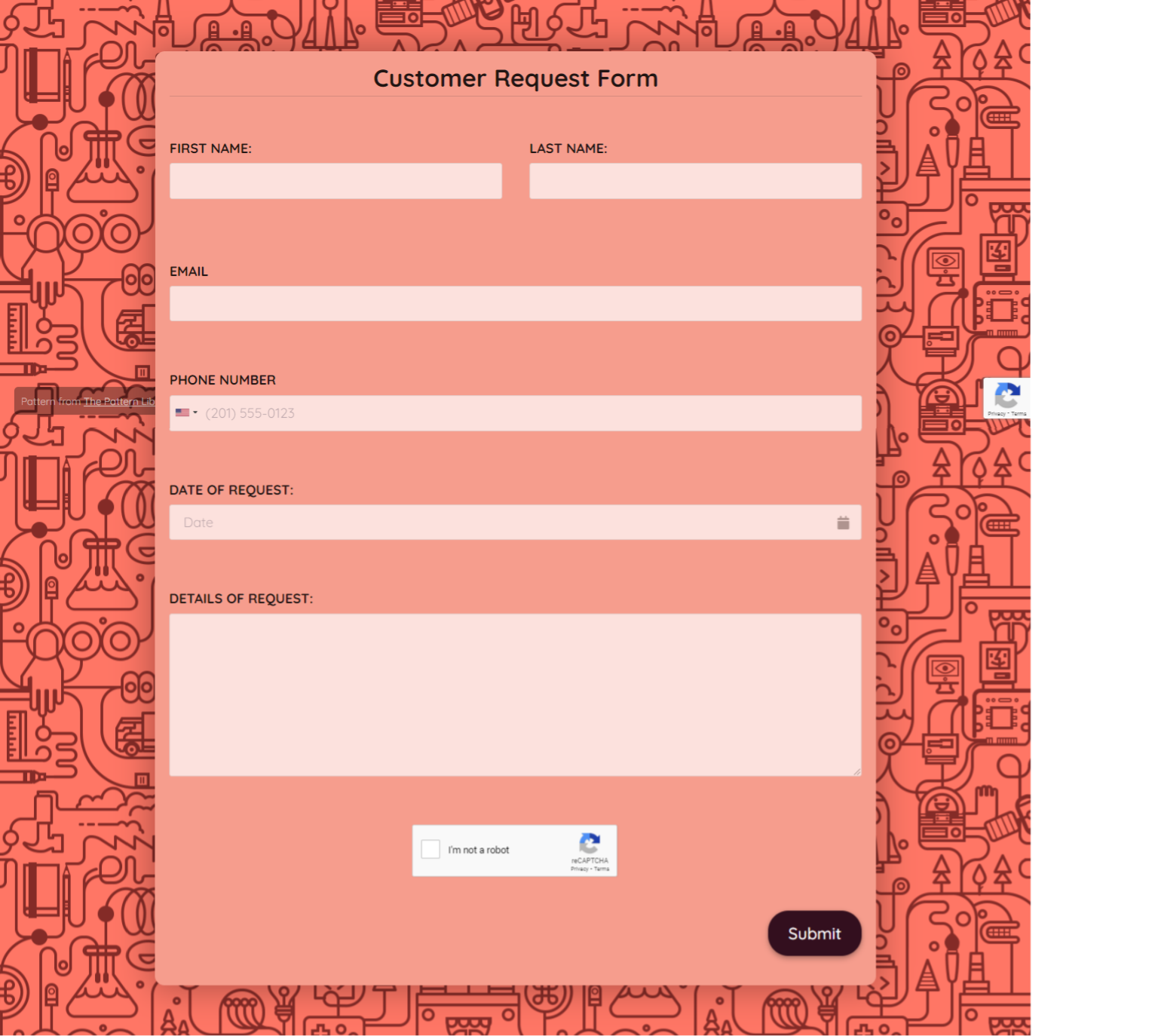 Free Customer Request Form Template template