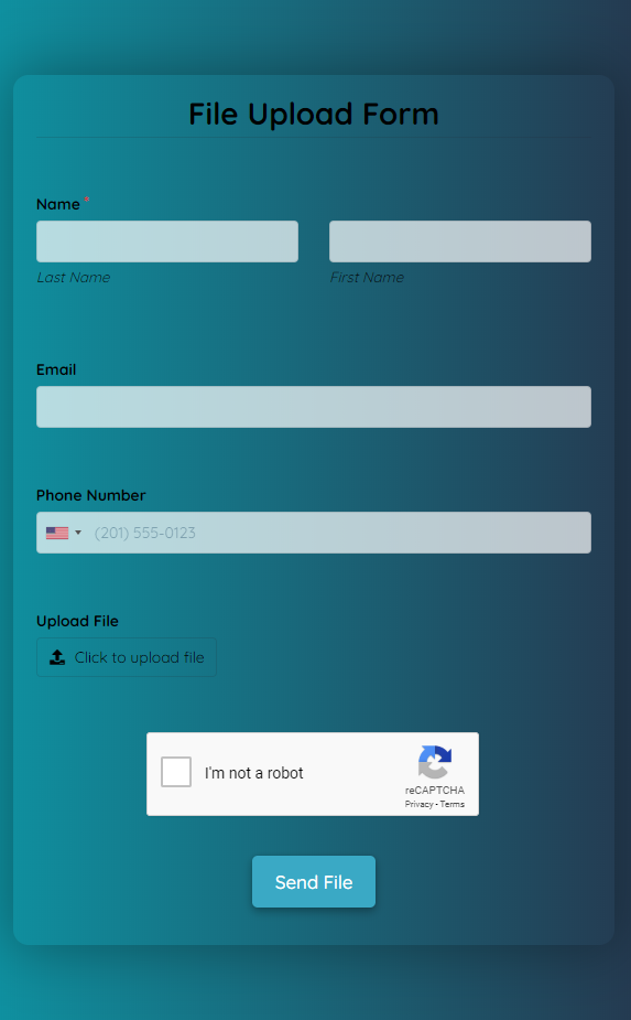 Free File Upload Form Template template