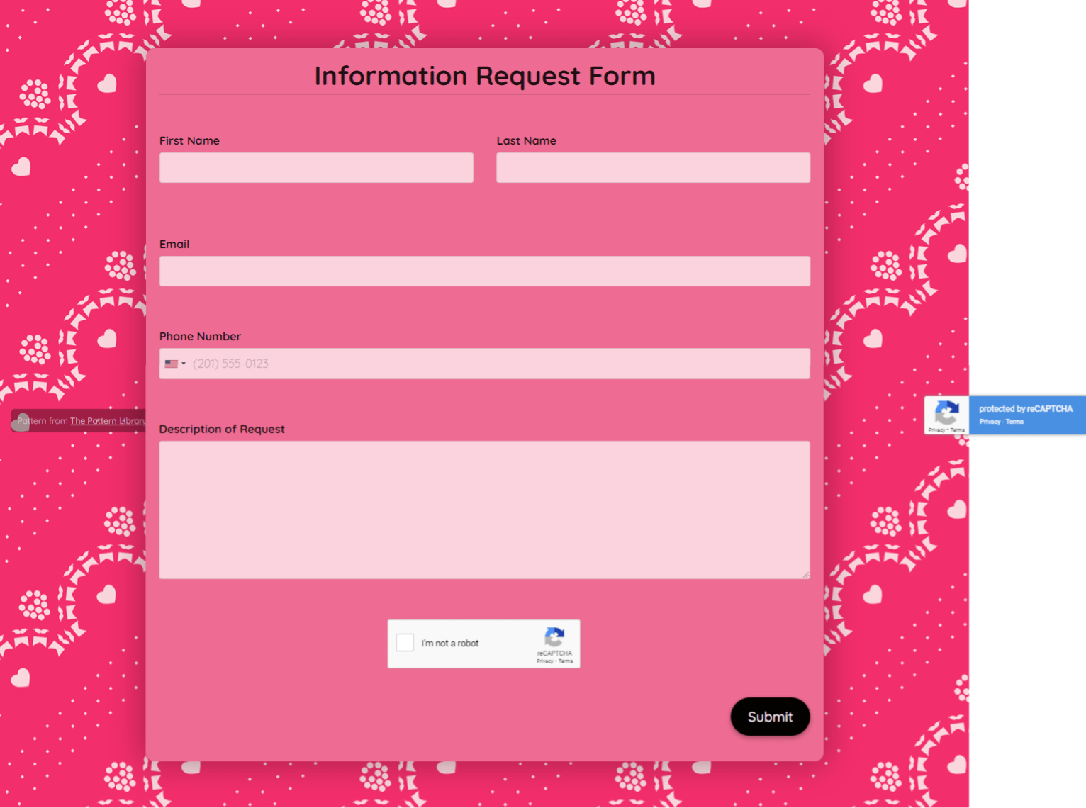 Information Request Form Template template