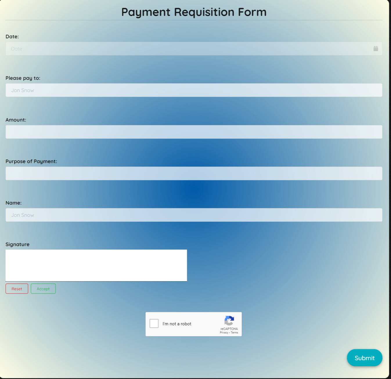 requisition template