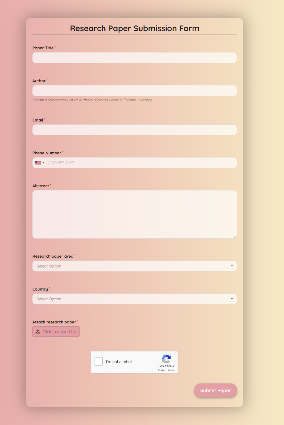 Project Submission Form Template Formplus