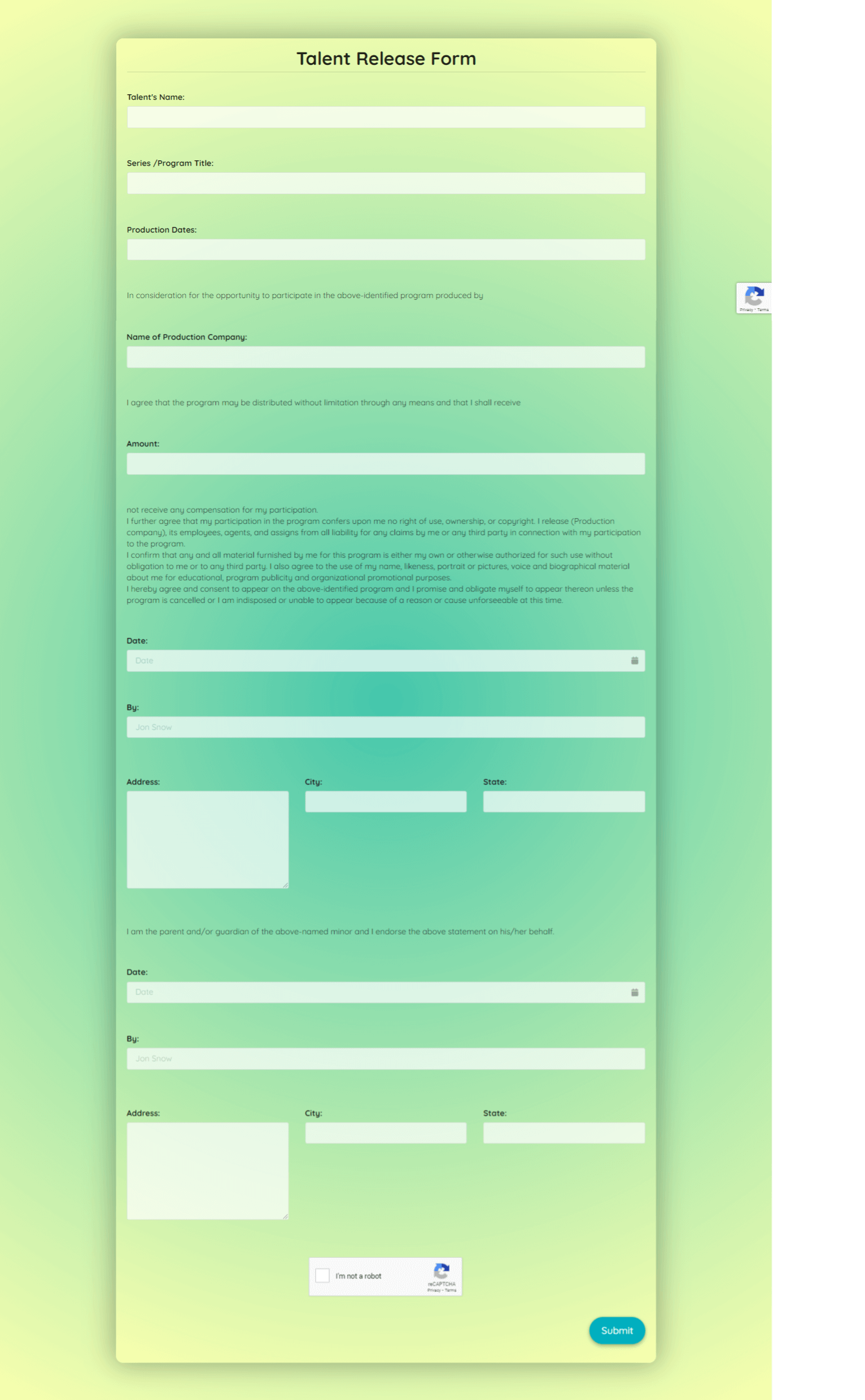 talent-release-form-template-formplus