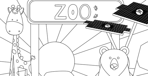 A coloring book featuring cartoon animals.