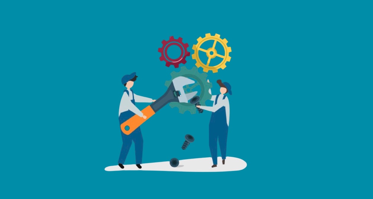 Maintenance people at work.