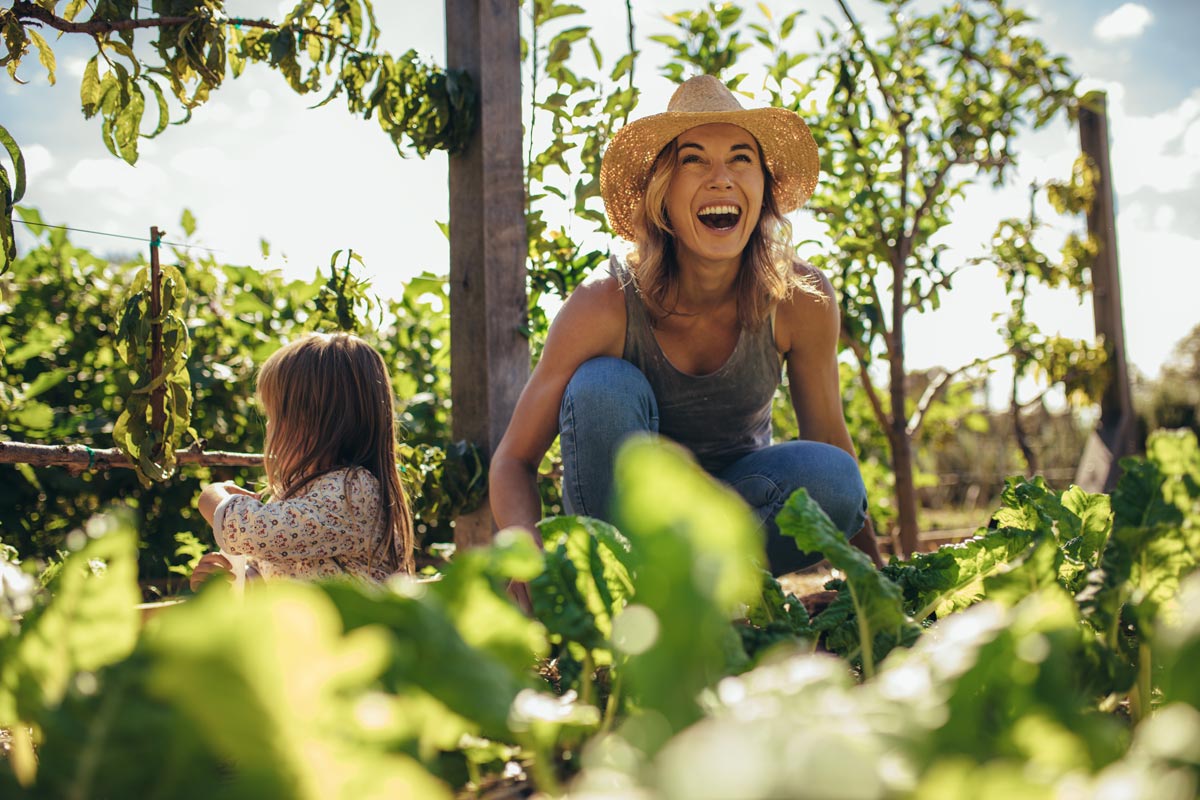 Healthy female gardner