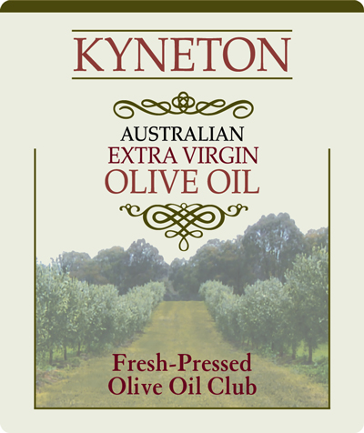 Kyneton Olive Oil, Bylands, Victoria, 2023 Fresh Pressed Olive Oil Label