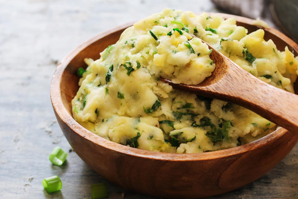 Olive Oil and Kale Mashed Potatoes