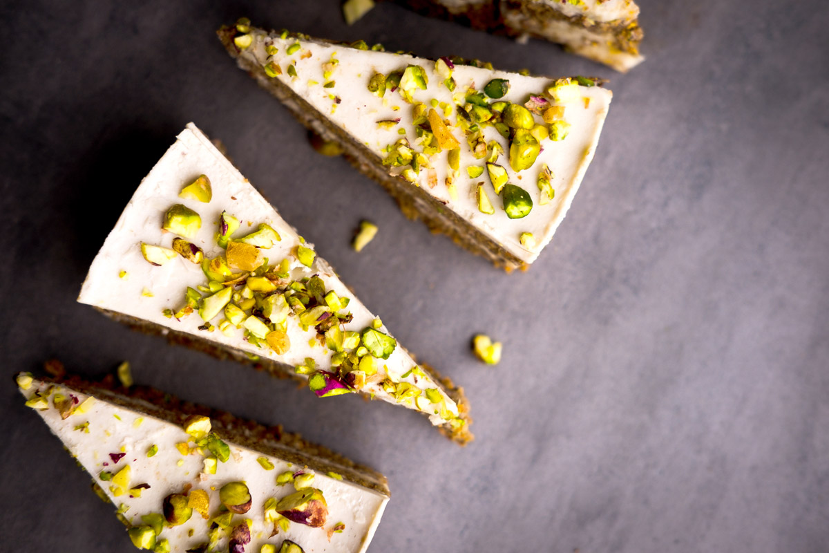 Pistachio layer cake