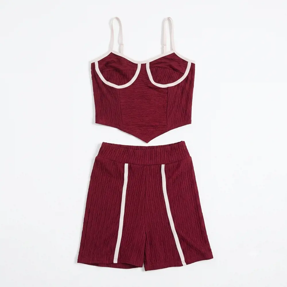Conjunto de 2 Piezas Top Corset y Short