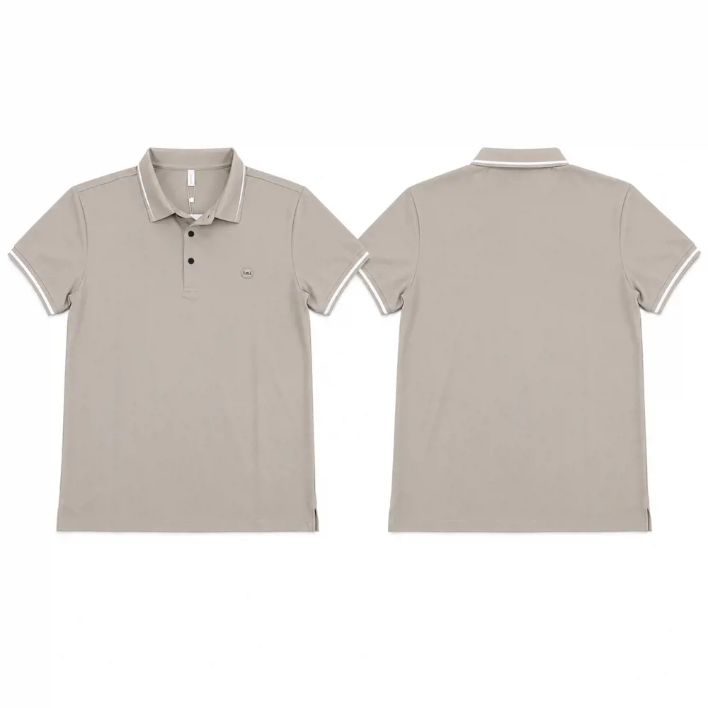Camiseta tipo Polo con Ribetes de Contraste
