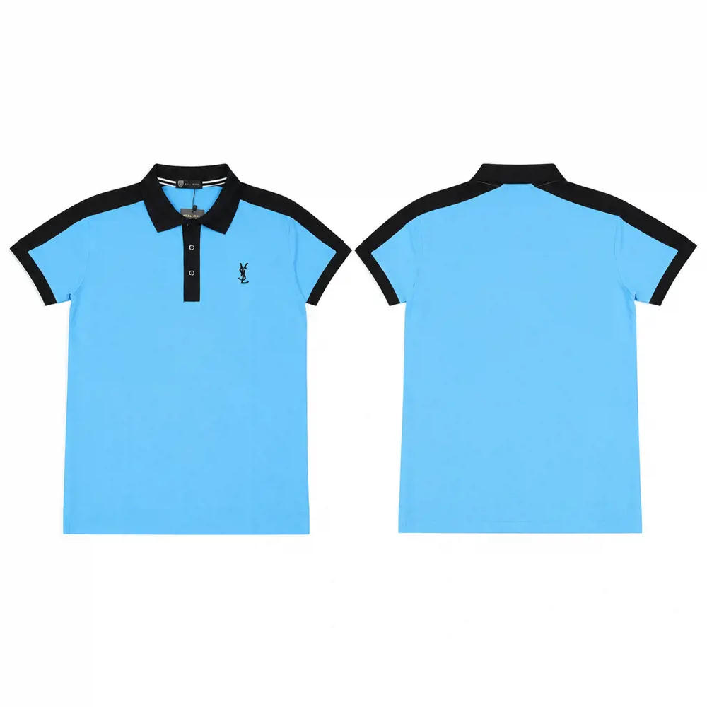 Camiseta tipo Polo con Diseño de Bloques de Color