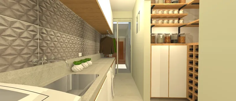 Integração de lavanderia com despensa