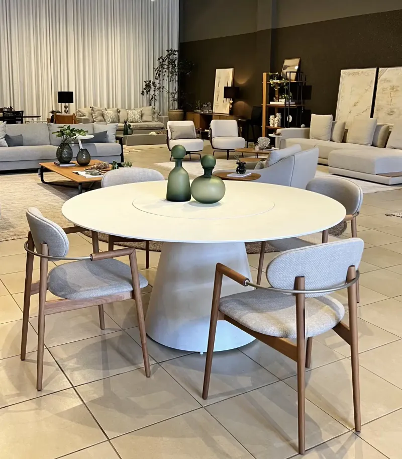 Mesa de Jantar Redonda Branca: Design Exclusivo e Funcionalidade Elegante