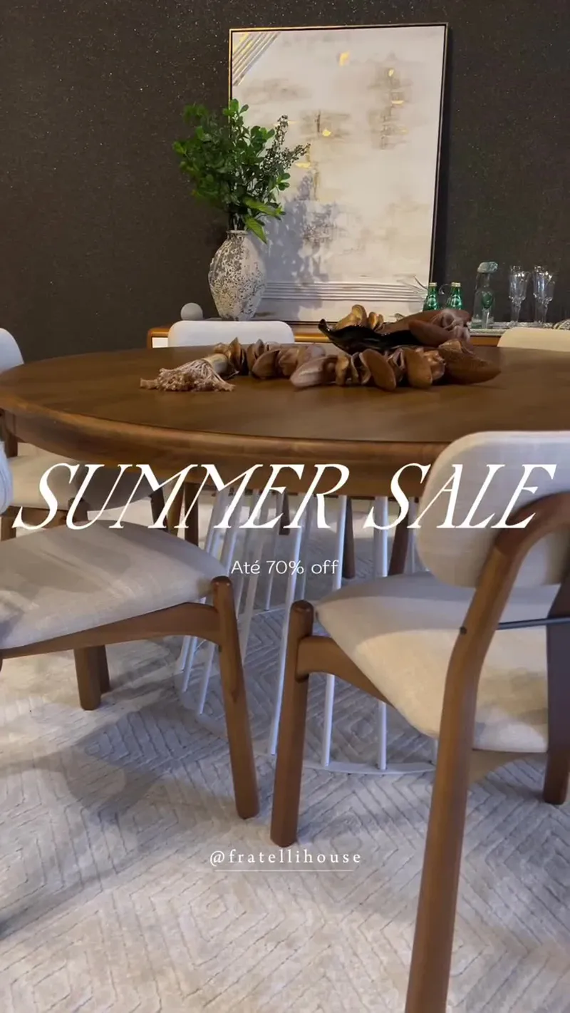 Renove sua casa com design de interiores na venda de verão Fratelli