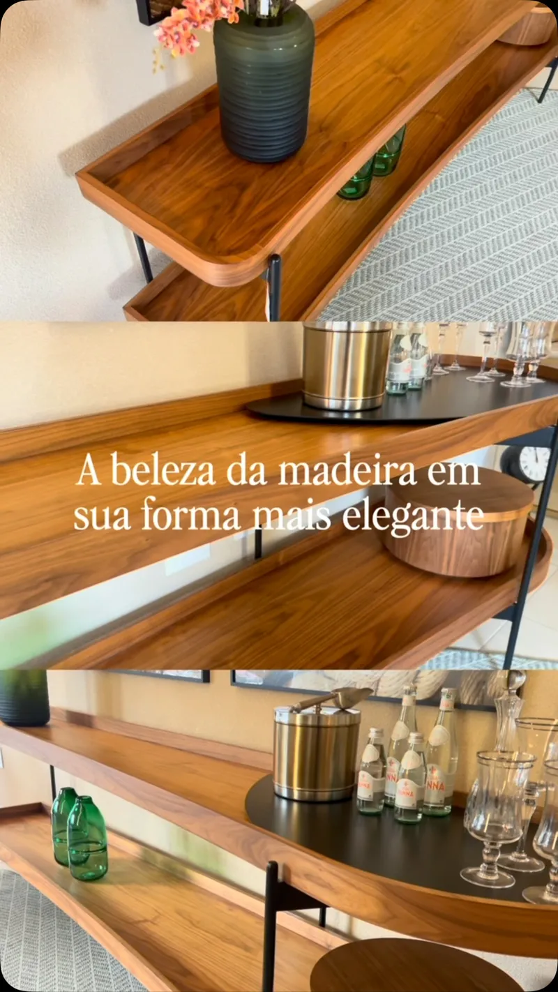 Como escolher aparador em madeira para sala de entrada