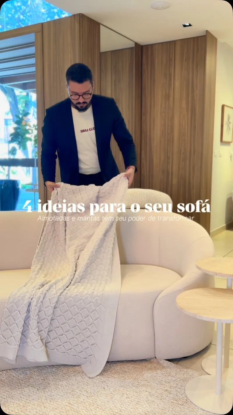 Como escolher almofadas para o sofá de estilo contemporâneo.