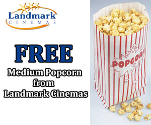 Free Medium Popcorn from Landmark Cinemas