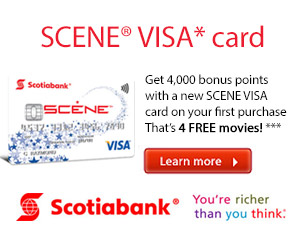Earn Free Movies Faster with the Scene VISA Card