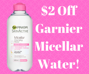 Save $2 on Garnier Micellar Water