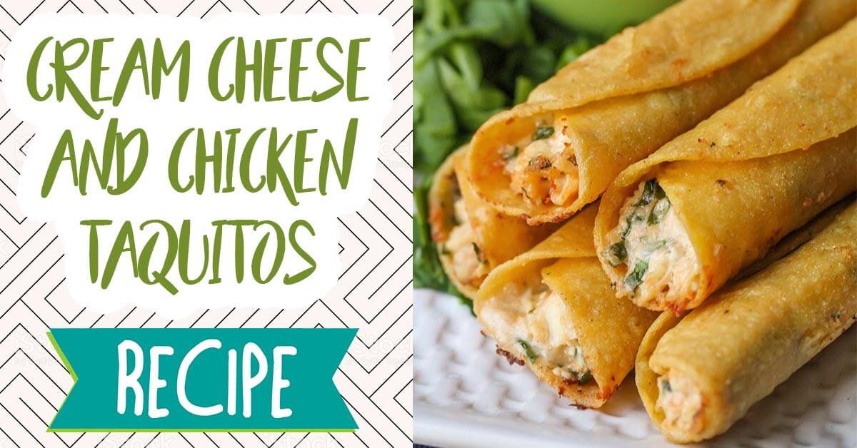 cream cheese chicken taquitos