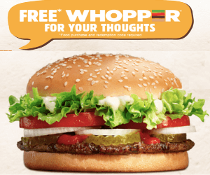 Free Burger King Sandwich