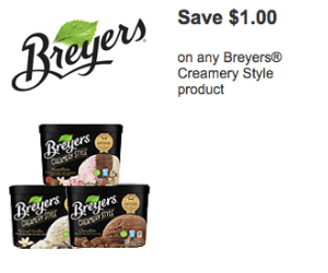 NEW $1.00 Off Breyers Ice Cream Coupon