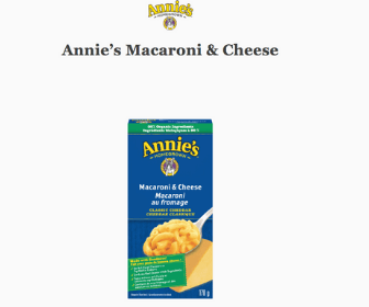 Free Annie’s Mac & Cheese