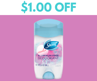 $1.00 Off Secret Deodorant Coupon