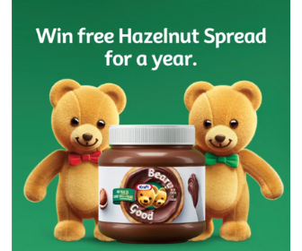 Win Kraft Hazelnut spread for a year