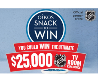 Win a $25,000 NHL TV Room Experience from Oikos