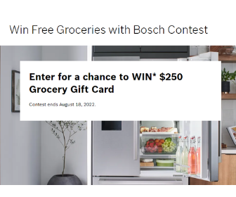 WIN a $250 Grocery Gift Card from Bosch
