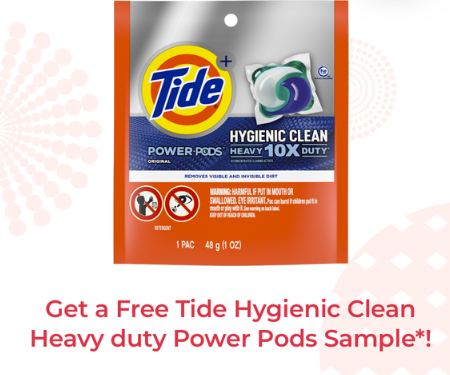 Free Tide Hygienic Clean Heavy Duty Power PODS Sample