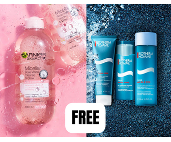 Topbox Circle: FREE Garnier Micellar Water and Biotherm Skincare for men